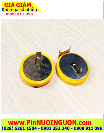 Panasonic CR2450/G1AN; Pin 3v lithium Panasonic CR2450/G1AN (chân thép 3pins) /Xuất xứ Indonesia